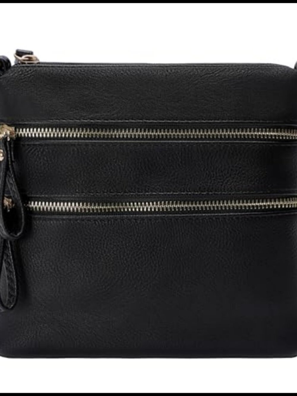 Small Multi Zipper Pocket Crossbody Bag Adjustable Strap Lightweight